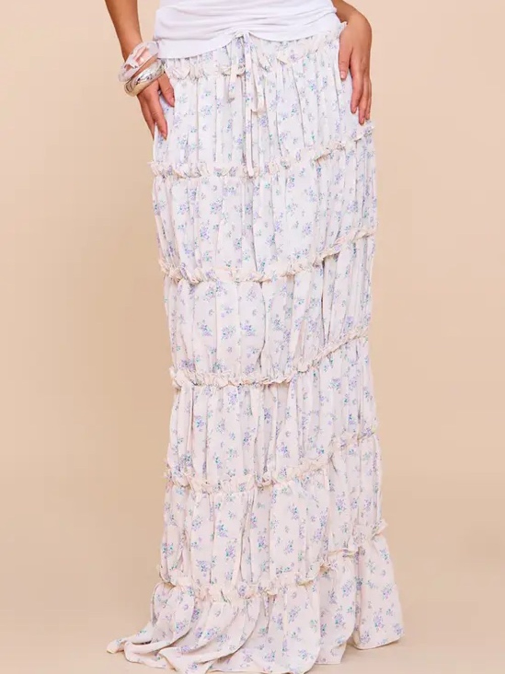 Pretty Little Thing Ditsy Floral Maxi Skirt